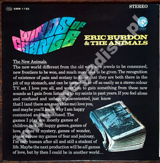 ERIC BURDON & THE ANIMALS - Winds Of Change - JAPAN MGM ('black lion') 1967 Stereo 1st Press - NEAR MINT VINTAGE VINYL