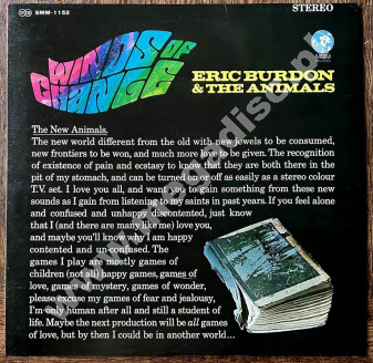 ERIC BURDON & THE ANIMALS - Winds Of Change - JAPAN MGM ('black lion') 1967 STEREO 1st Press - NEAR MINT VINTAGE VINYL