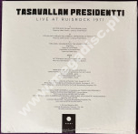 TASAVALLAN PRESIDENTTI - Live At Ruisrock 1971 (2LP) - FIN Svart Remastered Edition